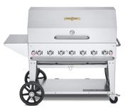 Crown Verity Crown Verity Premium Mobile Grill Professional Series Charbroiler 48" w/ Roll Dome & Shelf Propane / Stainless Steel CV-MCB-48PKG Freestanding Gas Grill CV-MCB-48PKG