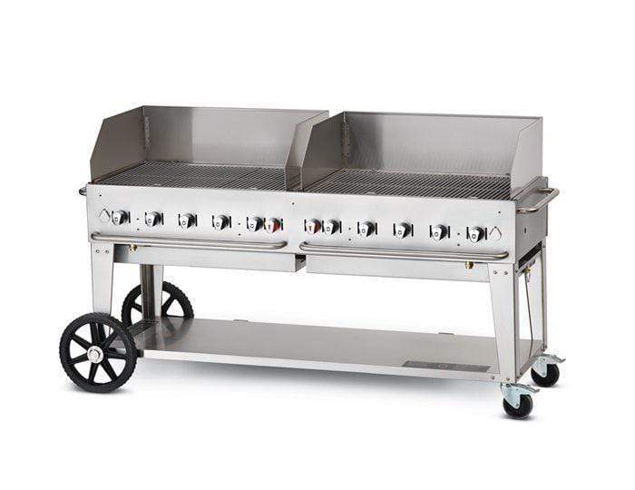 Crown Verity Crown Verity Premium Mobile Grill Professional Series Charbroiler 72" w/ Windguard CV-MCB-72WGP Freestanding Gas Grill
