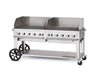 Crown Verity Crown Verity Premium Mobile Grill Professional Series Charbroiler 72" w/ Windguard CV-MCB-72WGP Freestanding Gas Grill