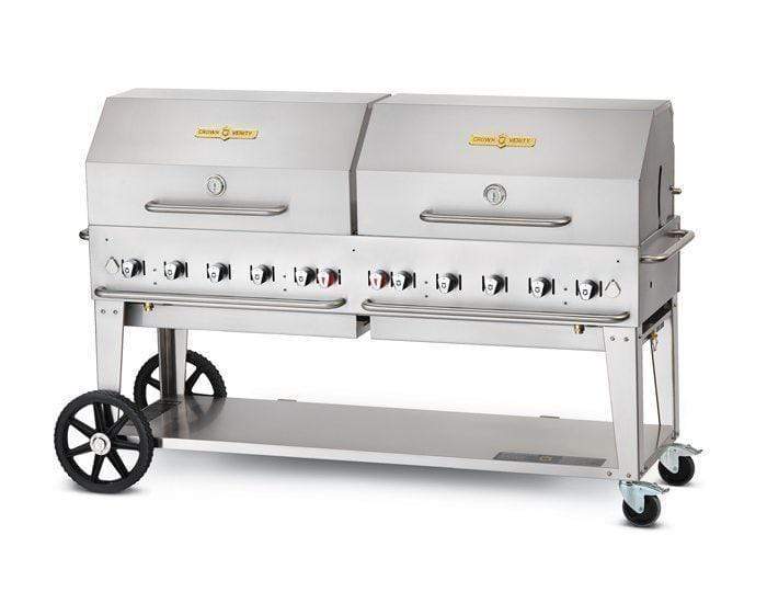 Crown Verity Crown Verity Premium Mobile Grill Professional Series Charbroiler with Roll Dome CV-MCB-72RDP Freestanding Gas Grill