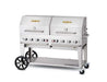 Crown Verity Crown Verity Premium Mobile Grill Professional Series Charbroiler with Roll Domes CV-MCB-60RDP Freestanding Gas Grill