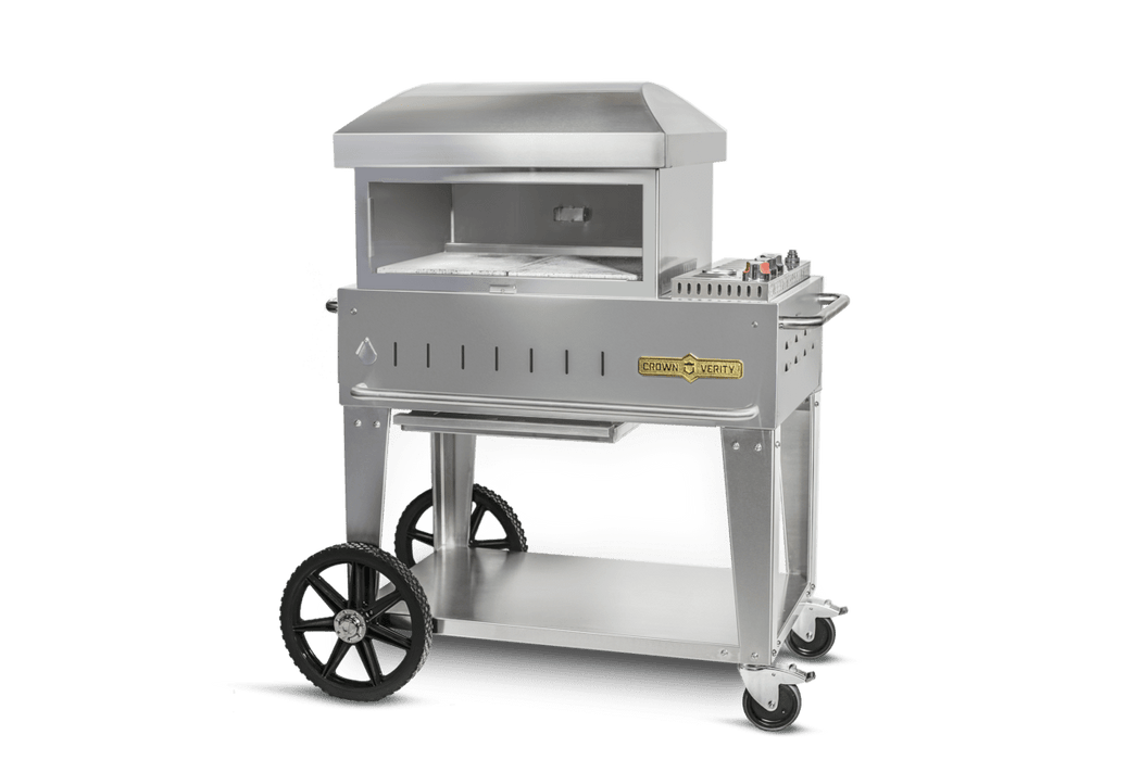 Crown Verity Crown Verity Premium Pizza Oven Mobile Series 24" Propane / Stainless Steel CV-PZ24-MB Freestanding Pizza Oven CV-PZ24-MB