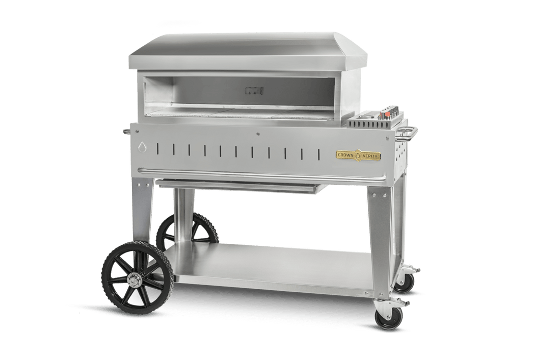 Crown Verity Crown Verity Premium Pizza Oven Mobile Series 36" Natural Gas / Stainless Steel CV-PZ36-MB-NG Freestanding Pizza Oven CV-PZ36-MB-NG
