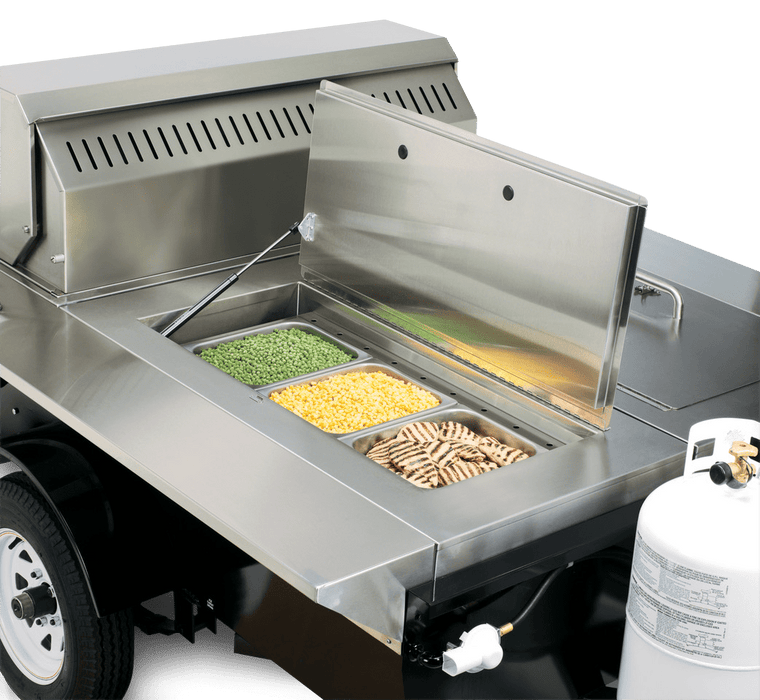 Crown Verity Crown Verity Premium Towable Grill - Professional Series w/ 2 Lockable Compartments CV-TG-1 Gas / Stainless Steel CV-TG-1 Portable BBQ CV-TG-1