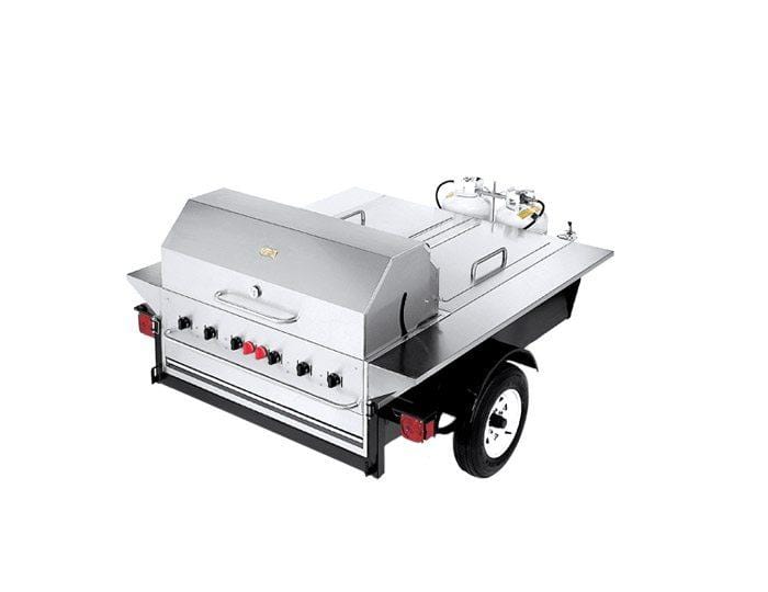 Crown Verity Crown Verity Premium Towable Grill - Professional Series w/ 2 Lockable Compartments CV-TG-1 Gas / Stainless Steel CV-TG-1 Portable BBQ CV-TG-1