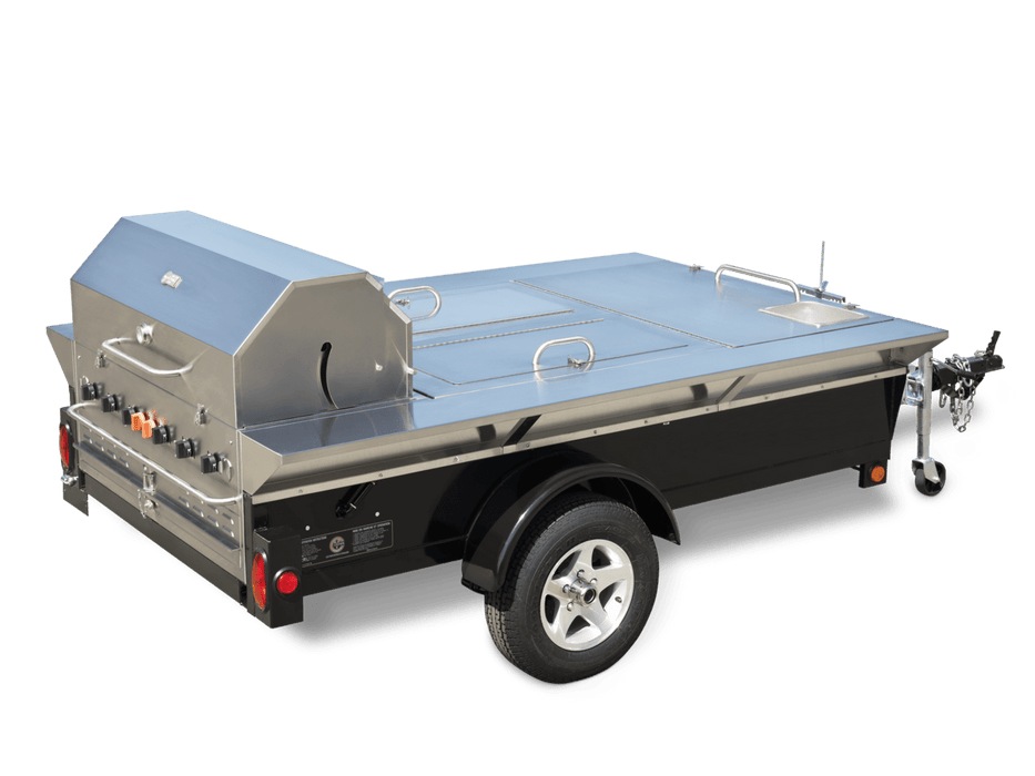 Crown Verity Crown Verity Premium Towable Grill - Professional Series w/ 3 Lockable Compartments CV-TG-4 Gas / Stainless Steel CV-TG-4 Natural Gas & Propane BBQ CV-TG-4