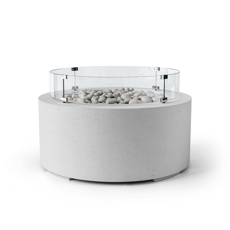 Dekko Concrete Fire Pit Glass Belmont Wind Guards BELWINDGUARD BELWINDGUARD Accessory Firepit