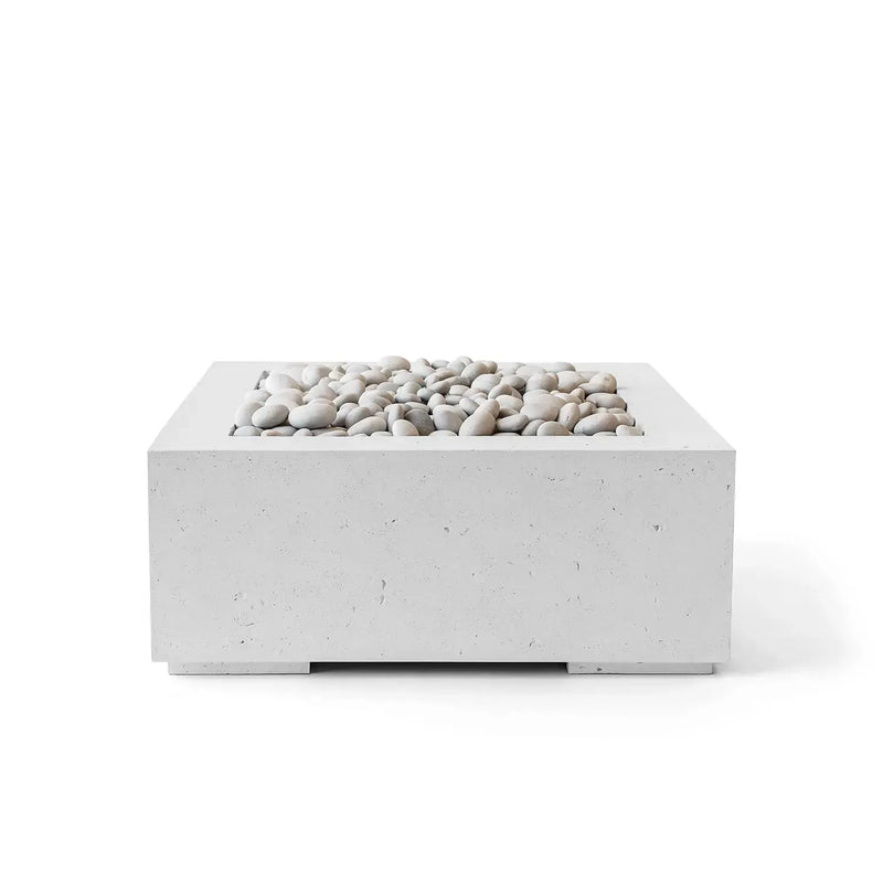 Dekko Dekko Alea 32 Concrete Fire Pit Ash / Ivory Beachstone ALEA32-ASH Firepit Table Square