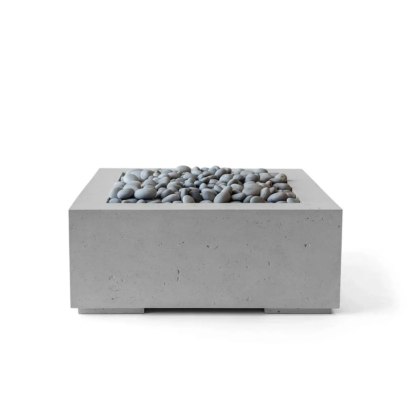 Dekko Dekko Alea 32 Concrete Fire Pit Charcoal / Slate Beachstone Firepit Table Square