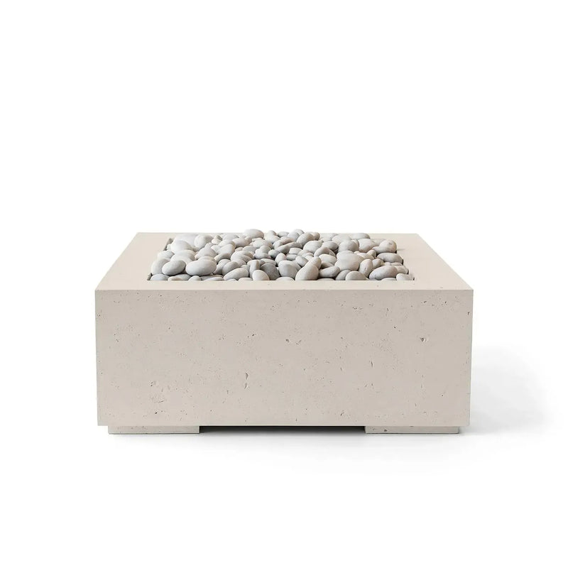 Dekko Dekko Alea 32 Concrete Fire Pit Clay / Ivory Beachstone ALEA32-CLAY Firepit Table Square