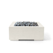 Dekko Dekko Alea 32 Concrete Fire Pit Limestone / Slate Beachstone Firepit Table Square