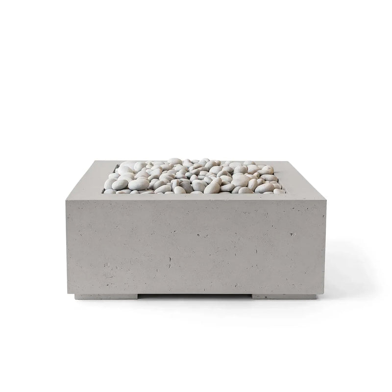 Dekko Dekko Alea 32 Concrete Fire Pit Sandstone / Ivory Beachstone ALEA32-SAND Firepit Table Square