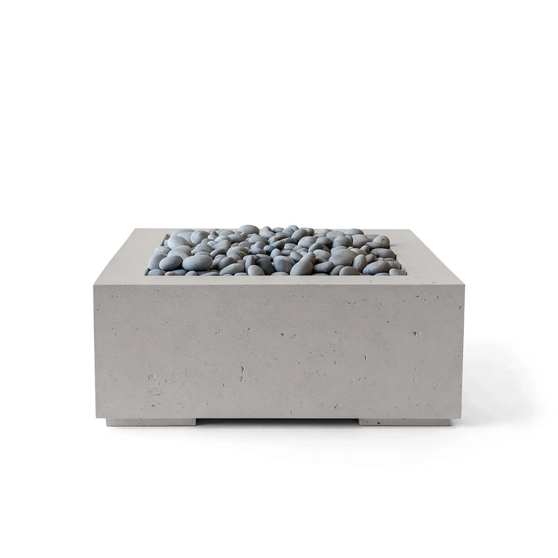 Dekko Dekko Alea 32 Concrete Fire Pit Sandstone / Slate Beachstone Firepit Table Square