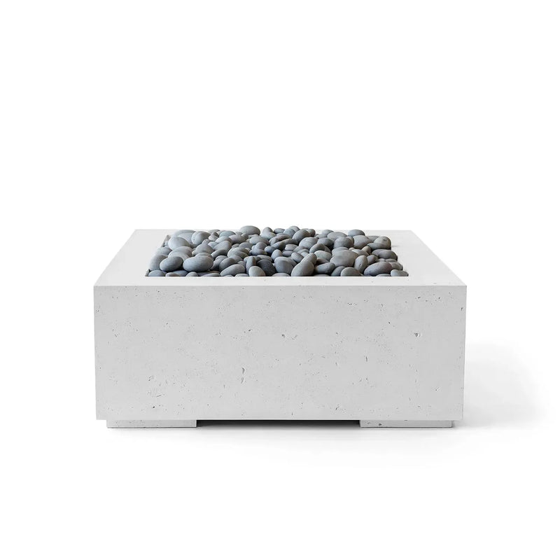 Dekko Dekko Alea 40 Concrete Fire Pit Ash / Slate Beachstone Firepit Table Square