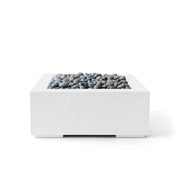 Dekko Dekko Alea 40 Concrete Fire Pit Natural / Slate Beachstone Firepit Table Square