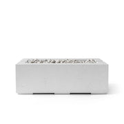 Dekko Dekko Avera 48" Concrete Fire Pit Ash / Ivory Beachstone AVERA48-ASH Firepit Table Rectangle