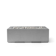 Dekko Dekko Avera 48" Concrete Fire Pit Charcoal / Ivory Beachstone AVERA48-CHAR Firepit Table Rectangle