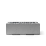 Dekko Dekko Avera 48" Concrete Fire Pit Charcoal / Slate Beachstone Firepit Table Rectangle