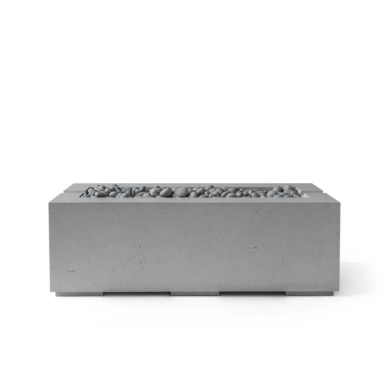 Dekko Dekko Avera 48" Concrete Fire Pit Charcoal / Slate Beachstone Firepit Table Rectangle