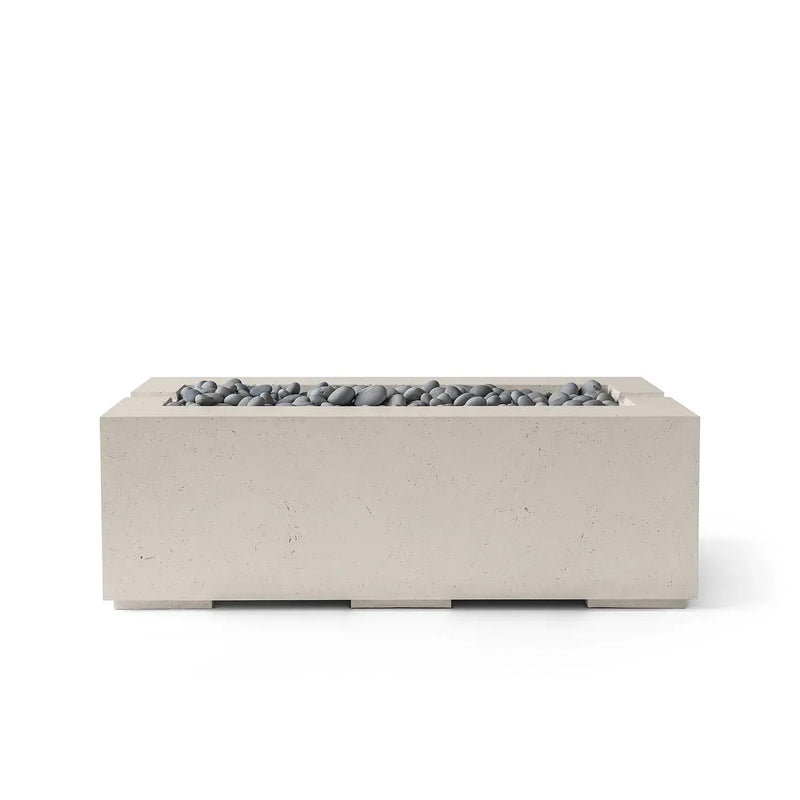 Dekko Dekko Avera 48" Concrete Fire Pit Clay / Slate Beachstone Firepit Table Rectangle