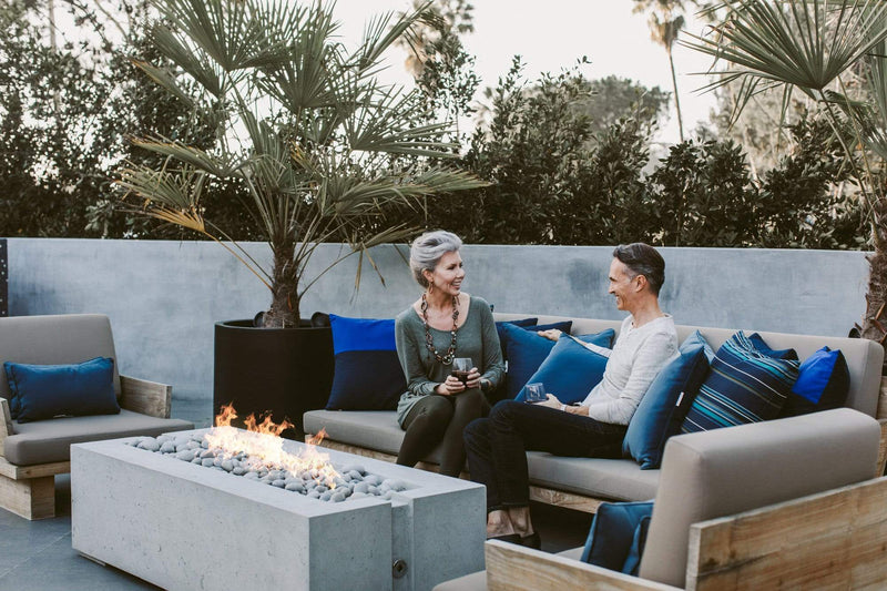 Dekko Dekko Avera 48" Concrete Fire Pit Firepit Table Rectangle