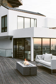 Dekko Dekko Avera 48" Concrete Fire Pit Firepit Table Rectangle