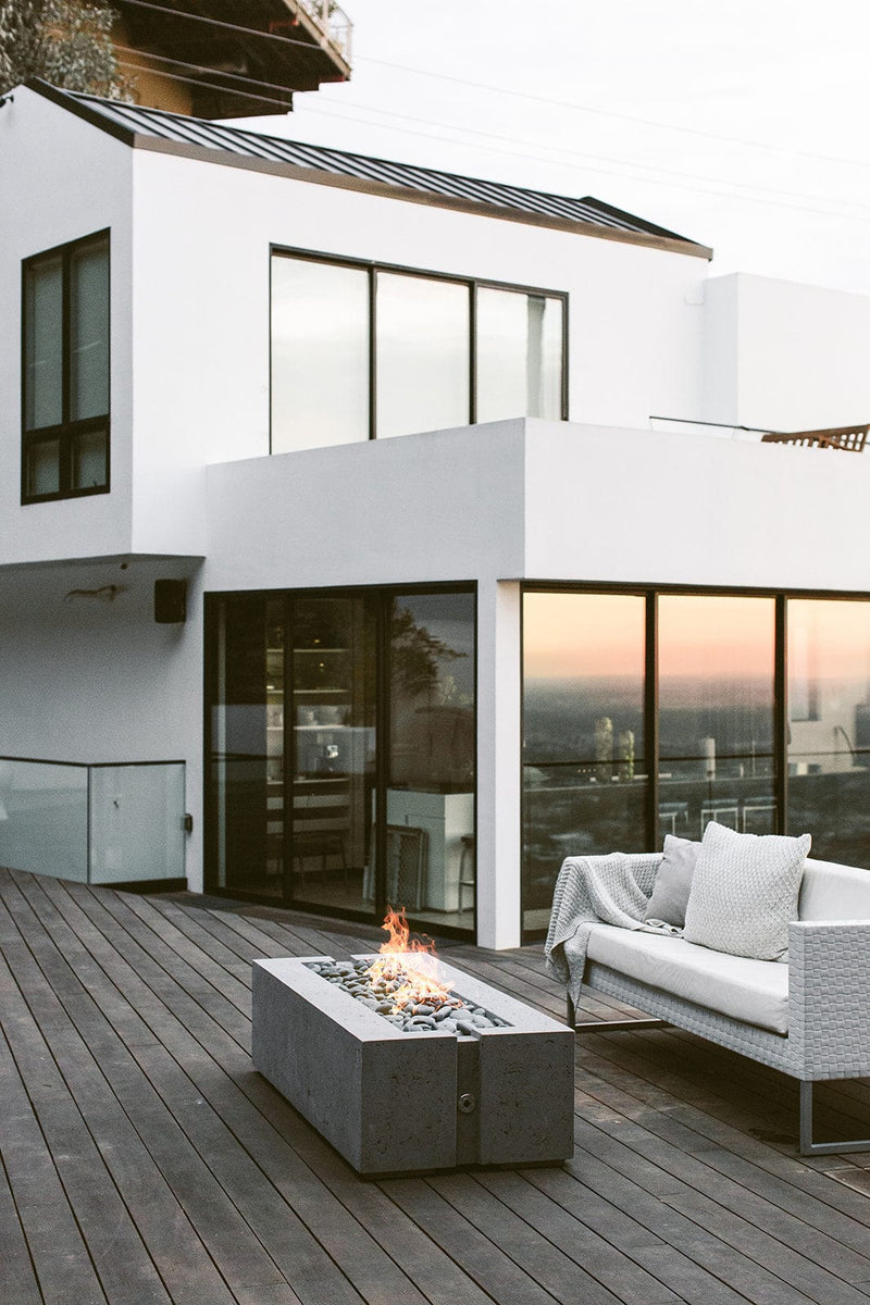 Dekko Dekko Avera 48" Concrete Fire Pit Firepit Table Rectangle