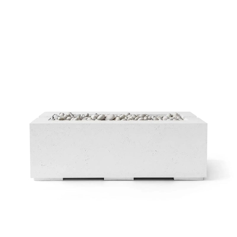 Dekko Dekko Avera 48" Concrete Fire Pit Natural / Ivory Beachstone AVERA48-NAT Firepit Table Rectangle
