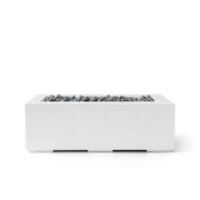 Dekko Dekko Avera 48" Concrete Fire Pit Natural / Slate Beachstone Firepit Table Rectangle