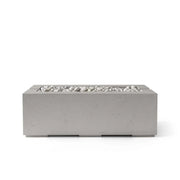 Dekko Dekko Avera 48" Concrete Fire Pit Sandstone / Ivory Beachstone AVERA48-SAND Firepit Table Rectangle