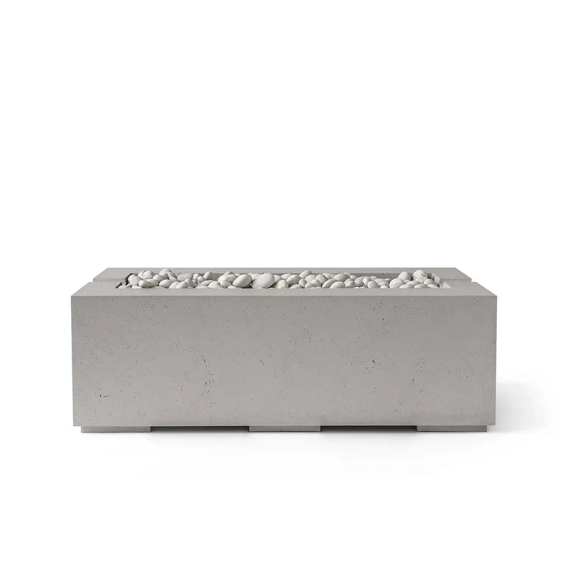 Dekko Dekko Avera 48" Concrete Fire Pit Sandstone / Ivory Beachstone AVERA48-SAND Firepit Table Rectangle