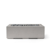 Dekko Dekko Avera 48" Concrete Fire Pit Sandstone / Slate Beachstone Firepit Table Rectangle