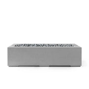 Dekko Dekko Avera 60" Concrete Fire Pit Charcoal / Slate Beachstone Firepit Table Rectangle