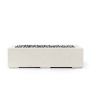 Dekko Dekko Avera 60" Concrete Fire Pit Limestone / Slate Beachstone Firepit Table Rectangle