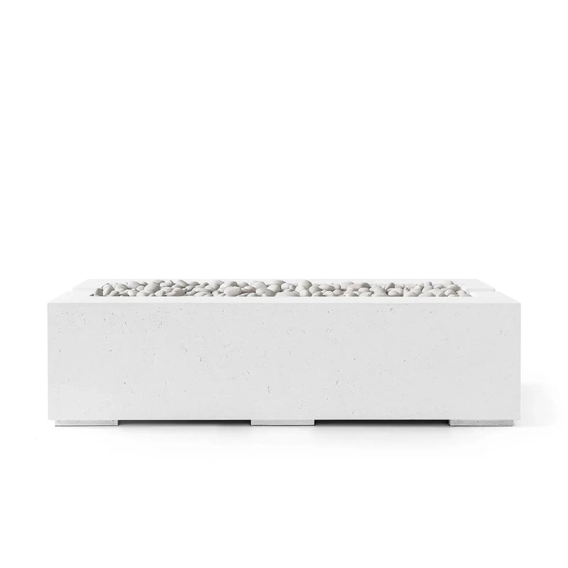 Dekko Dekko Avera 60" Concrete Fire Pit Natural / Ivory Beachstone AVERA60-NAT Firepit Table Rectangle