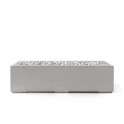 Dekko Dekko Avera 60" Concrete Fire Pit Sandstone / Ivory Beachstone AVERA60-SAND Firepit Table Rectangle