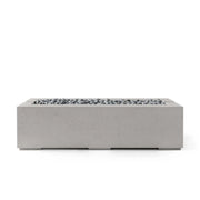 Dekko Dekko Avera 60" Concrete Fire Pit Sandstone / Slate Beachstone Firepit Table Rectangle