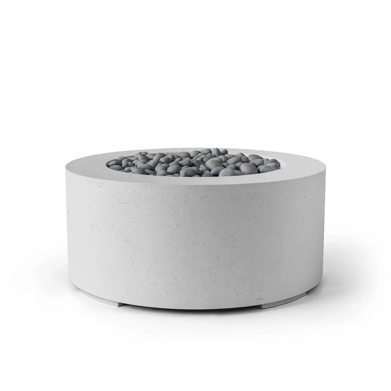 Dekko Dekko Belmont Concrete Fire Pit Ash / Slate Beachstone Firepit Table Round