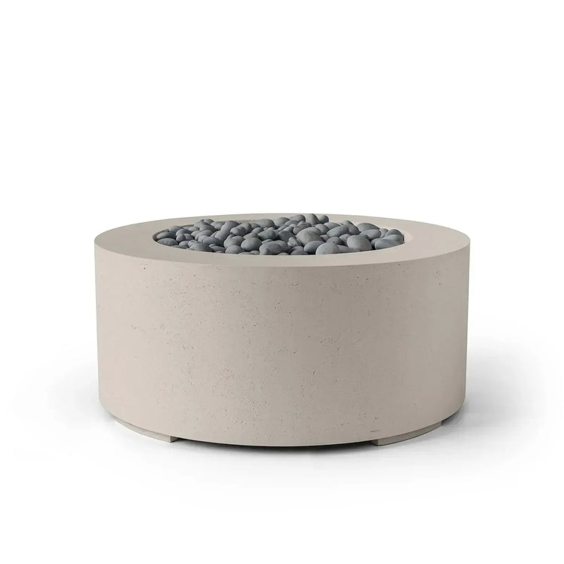 Dekko Dekko Belmont Concrete Fire Pit Clay / Slate Beachstone Firepit Table Round