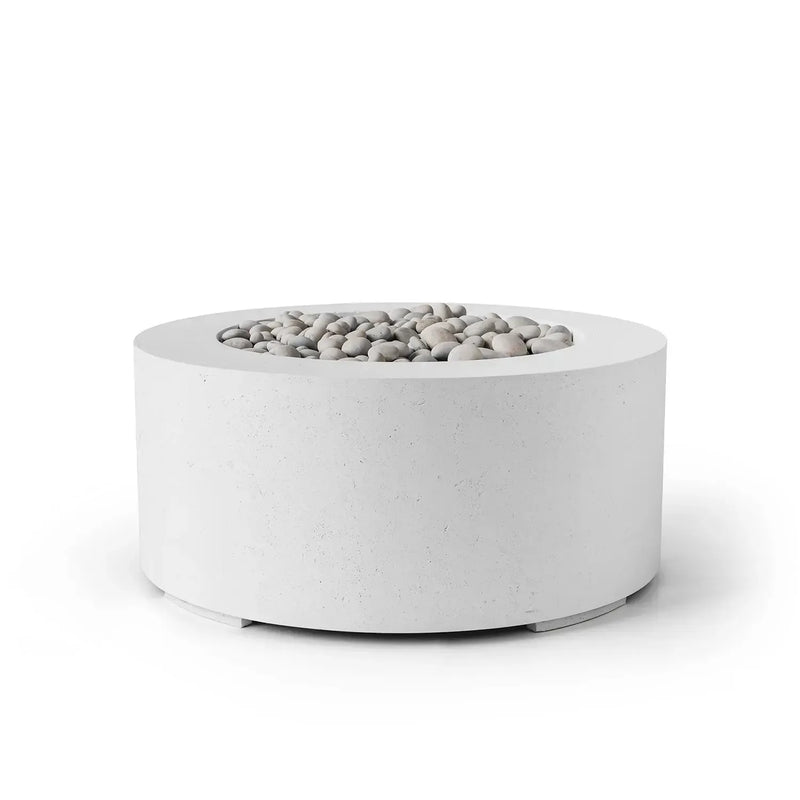 Dekko Dekko Belmont Concrete Fire Pit Natural / Ivory Beachstone BELMONT32-NAT Firepit Table Round