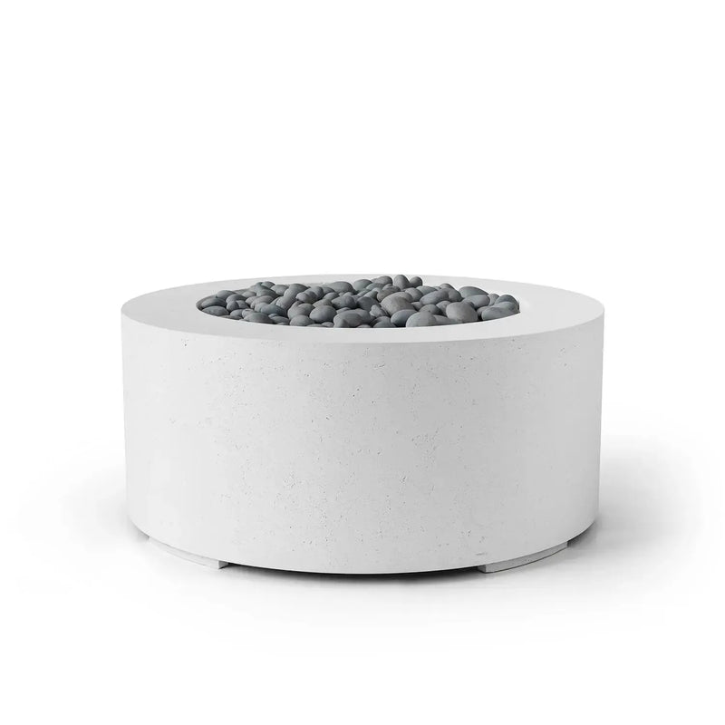 Dekko Dekko Belmont Concrete Fire Pit Natural / Slate Beachstone Firepit Table Round