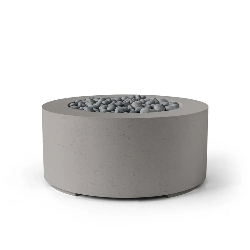 Dekko Dekko Belmont Concrete Fire Pit Sandstone / Slate Beachstone Firepit Table Round