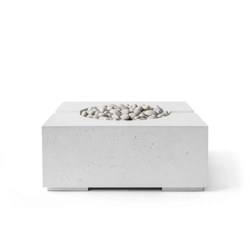 Dekko Dekko Bravo Concrete Fire Pit Ash / Ivory Beachstone BRAVO32-ASH Firepit Table Square