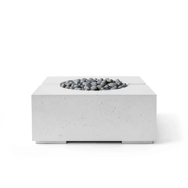 Dekko Dekko Bravo Concrete Fire Pit Ash / Slate Beachstone Firepit Table Square