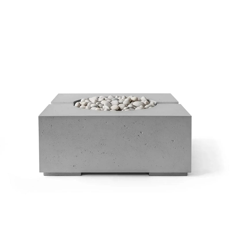 Dekko Dekko Bravo Concrete Fire Pit Charcoal / Ivory Beachstone BRAVO32-CHAR Firepit Table Square