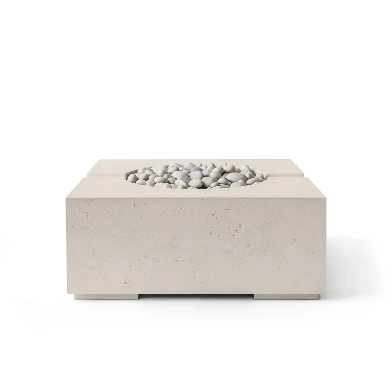 Dekko Dekko Bravo Concrete Fire Pit Clay / Ivory Beachstone BRAVO32-CLAY Firepit Table Square