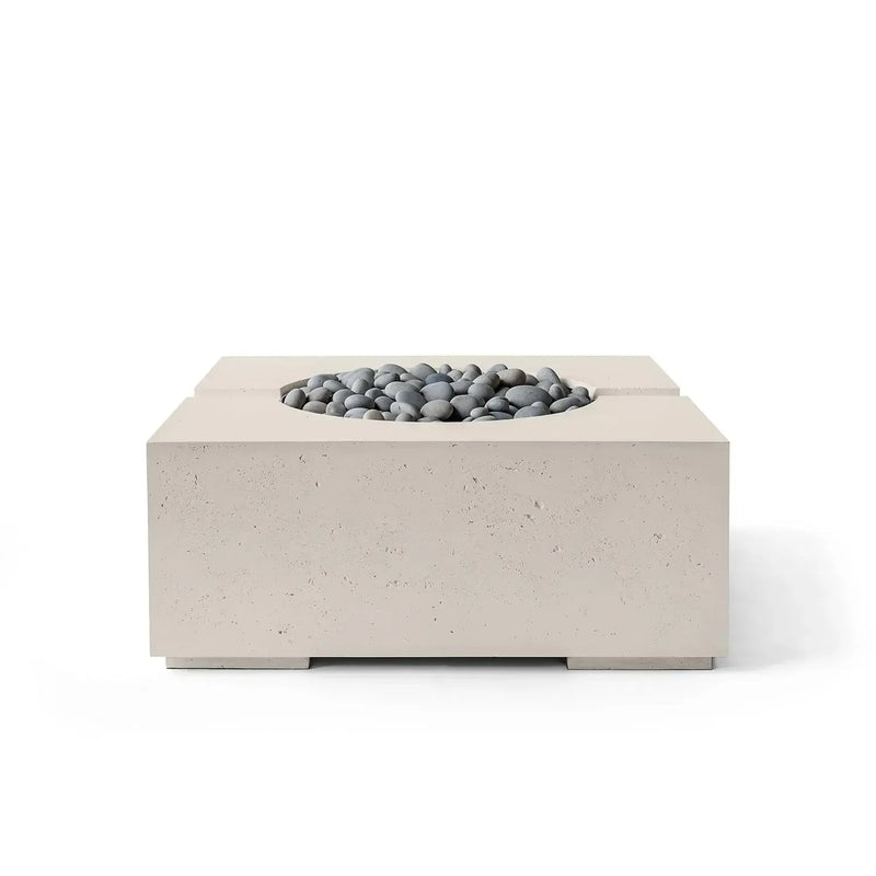 Dekko Dekko Bravo Concrete Fire Pit Clay / Slate Beachstone Firepit Table Square