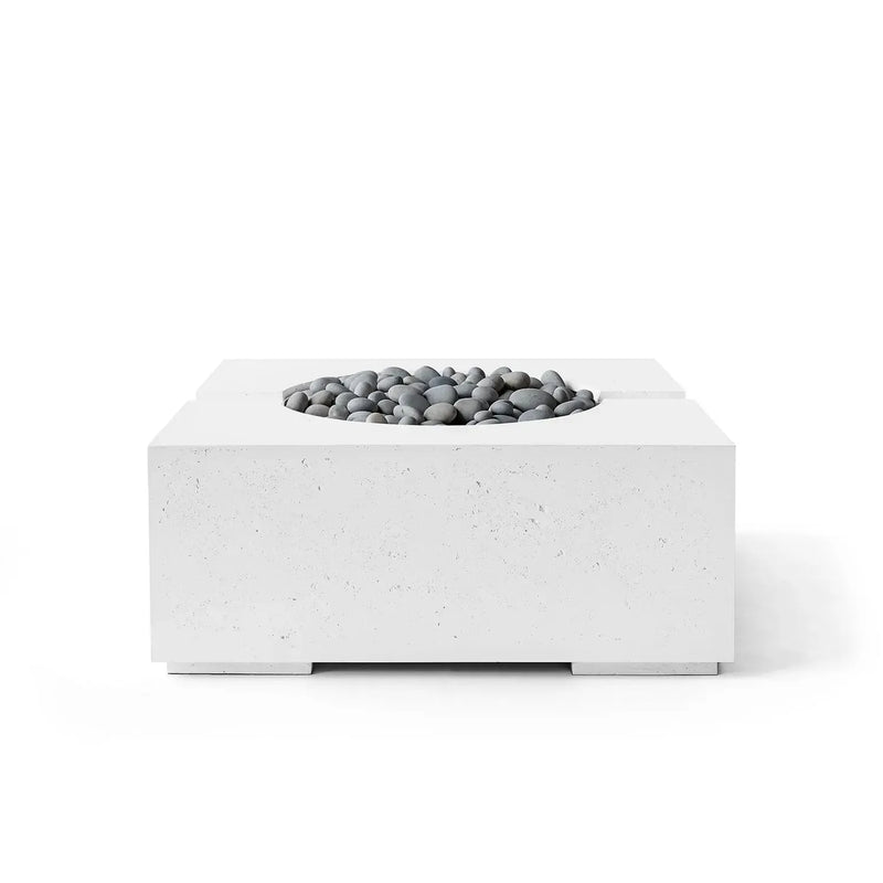 Dekko Dekko Bravo Concrete Fire Pit Natural / Slate Beachstone Firepit Table Square