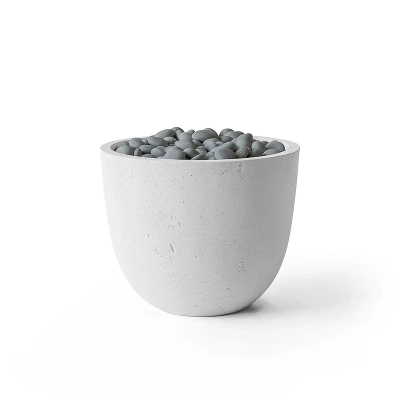 Dekko Dekko Element Concrete Fire Bowl Ash / Slate Beachstone Firepit Table Round