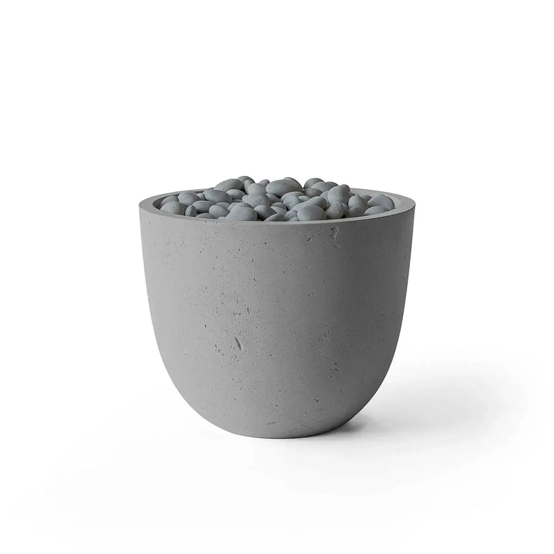 Dekko Dekko Element Concrete Fire Bowl Charcoal / Slate Beachstone Firepit Table Round
